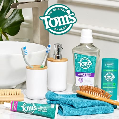 Tom's of Maine Fluoride-Free Antiplaque & Whitening Natural Toothpaste, Peppermint, 5.5 oz. (Pack of 2)