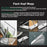 JOYMOOP Mop and Bucket with Wringer Set, White Flat Squeeze Mop Bucket Set for Floor Cleaning, Wet Dry Mop for Wall Cleaner with Long Handle, Hardwood Floor Mop with 4 Microfiber Cloths